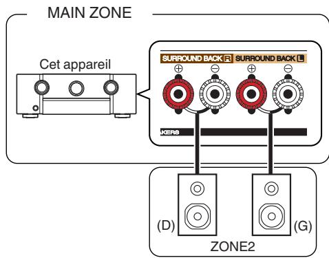 MARANTZ SR6011 - ■ Connexion 2: Connexion à l'aide d'une borne de sortie d'enceinte - 1