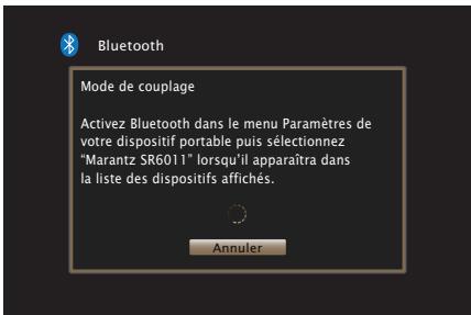 MARANTZ SR6011 - Appuyez sur Bluetooth pour passer à la source d'entrée "Bluetooth". - 1