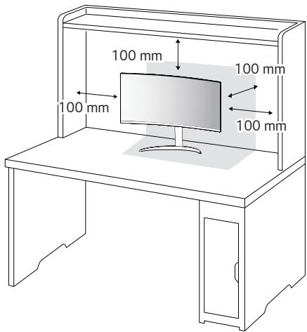 MAE DaRry LGECRANS4WP65CP - Installation sur un bureau - 1