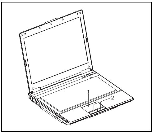 FUJITSU SIEMENS AMILO Pro V3205 / AMILO Si 1520Ne - Surface tactile et touches - 1