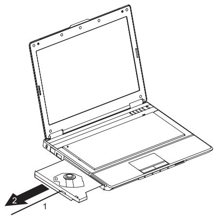 FUJITSU SIEMENS AMILO Pro V3205 / AMILO Si 1520Ne - Extraction manuelle (extraction d'urgence) - 1