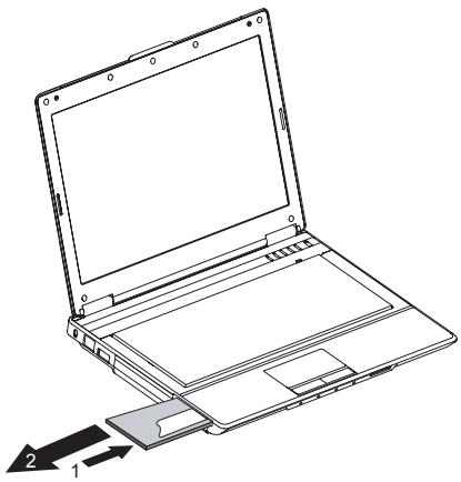 FUJITSU SIEMENS AMILO Pro V3205 / AMILO Si 1520Ne - Retirer une carte expresscard - 1