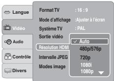 TOSHIBA XD-E600 - Résolution HDMI - 1