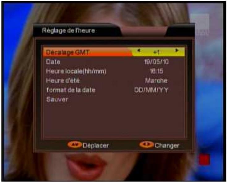 VISIOSAT TVS 5500 FREE TO AIR - Iv.3 réglage de l'heure - 1