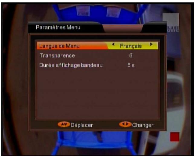 VISIOSAT TVS 5500 FREE TO AIR - Iv.1 réglage des paramètres menu - 1