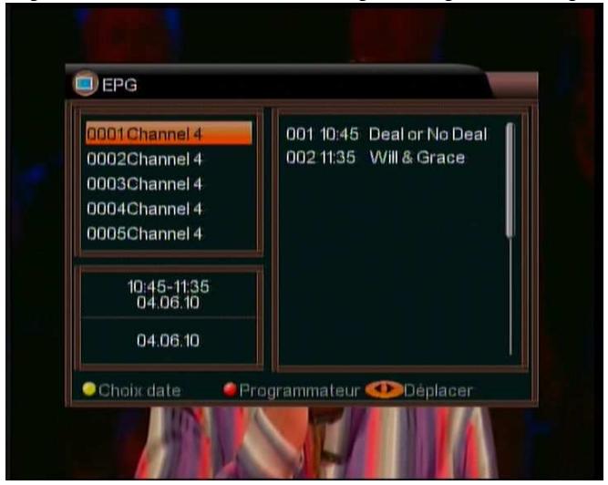VISIOSAT TVS 5500 FREE TO AIR - Ix.3 guide électronique des programmes (EPG) - 1