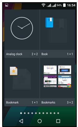 ACER Z220 - Ajouter et supprimer des raccourcis et widgets - 2