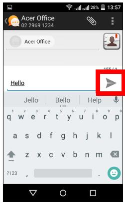 ACER Z220 - Sélectionner quelle SIM utiliser lors de l'envoi d'un SMS - 1