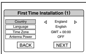 TOSHIBA DVD SP-P30 DT - Appuyez sur / pour sélectionner le "country" (pays) que vous souhaitez changer, puis appuyez sur / pour sélectionner le réglage à modifier. - 2