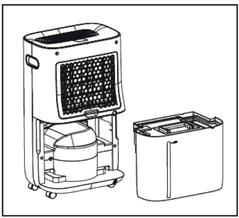 WHIRLPOOL DE20W5252 - Vidange de l'eau avec le SEAU d'eau - 1