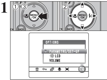FUJIFILM FinePixE500 - Utilisation de l'ecran de parametrage - 1