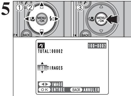 FUJIFILM FinePixE500 - Spécifier les images pour l'impression sans utiliser DPOF (impression d'une seule vue) - 5