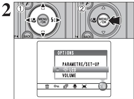 FUJIFILM FinePixE500 - Reglage de la luminosite du moniteur LCD / reglage du volume - 2