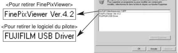 FUJIFILM FinePixE500 - Désinstallation du logiciel - 2