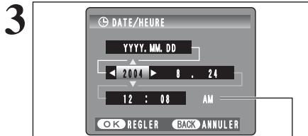 FUJIFILM FinePixE500 - Correction de la DATE et de l'heure / changement de l'ordre de la DATE - 5