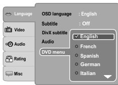 TOSHIBA SD 581 - DVD menu - 2