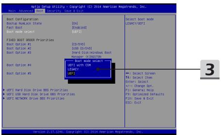 MSIPC PRESTIGE PS42 8RB-428FR - Comment sélectionner le mode de démarrage dans le BIOS - 1