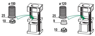ROBLIN CUBIX 600 - Branchement avec un tube de 120 - 1