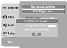 TOSHIBA SD-5010 - Inscription divx - 1