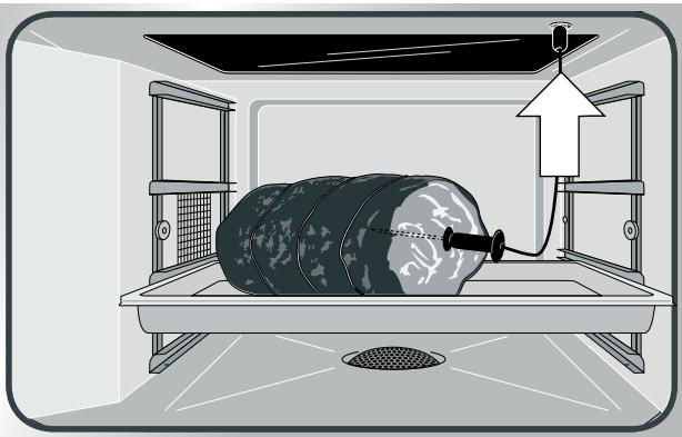 GAGGENAU BS485-110 - Enfonce la sonde thermométrique dans le met à cuire - 1