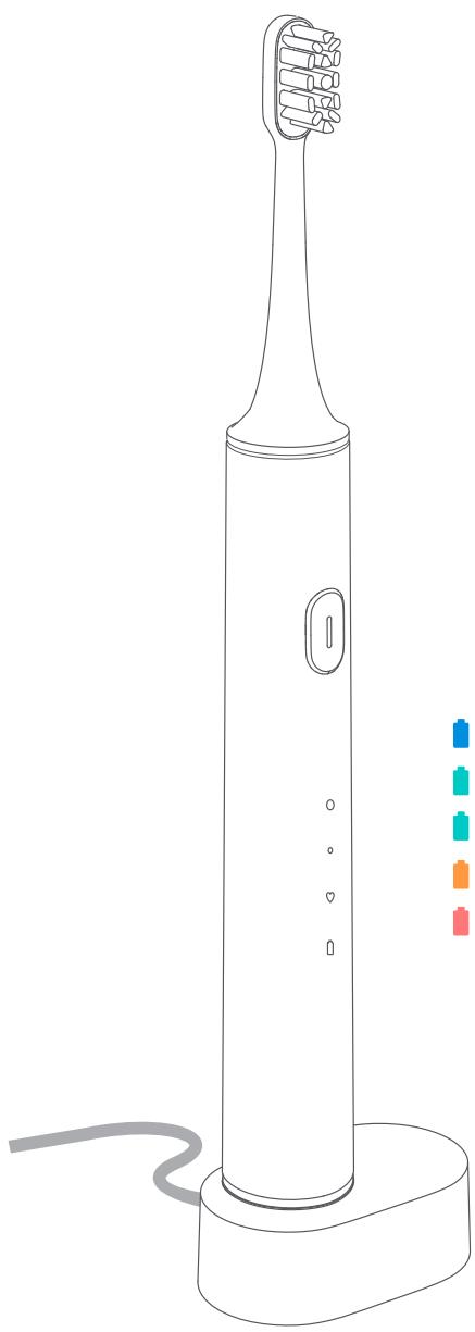 Xiaomi BROSSEADENTSMITOOTHBRUSH T500 - appareil à recharger régulièrement - 1