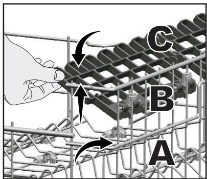 BARRYTHOMSON TDW4714 - Upper basket height adjustable rack - 2