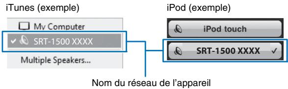 YAMAHA SRT-1500 BLACK - Allumez l'appareil et démarrez itunes sur l'ordinateur ou affichez l'écran de lecture sur l'ipod. - 5