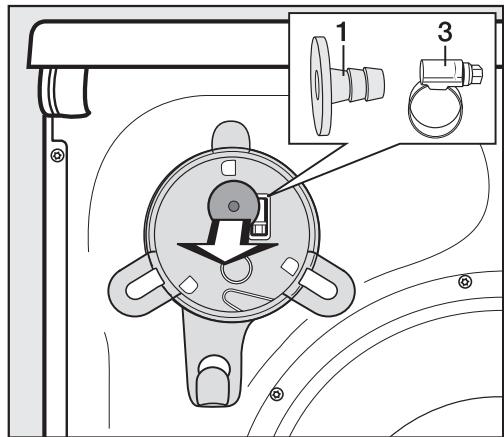 MIELE 505 WP - Raccordement direct au siphon d'un évier - 1
