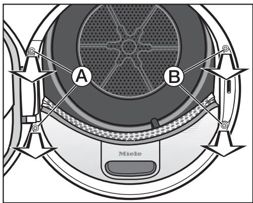 MIELE 505 WP - Démonter la porte du sèche-linge - 1