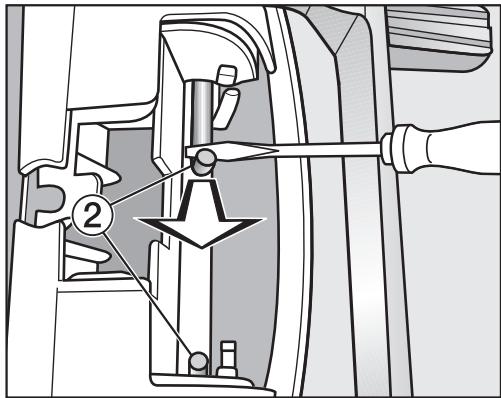 MIELE 505 WP - Changer la charnière de porte - 2