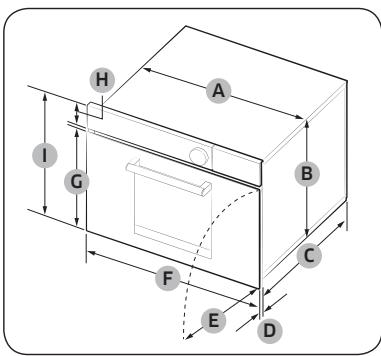 SAMSUNG FOURNQ50T89359BK - Dimensions requises pour l'installation - 1