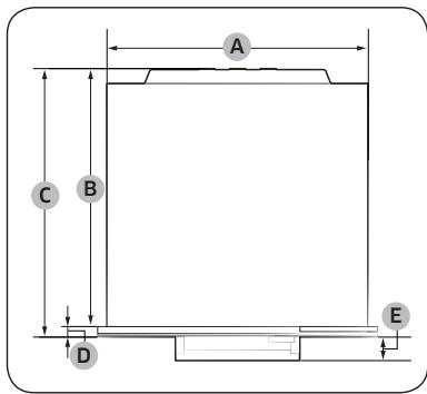 SAMSUNG FOURNQ50T89359BK - Dimensions requises pour l'installation - 4