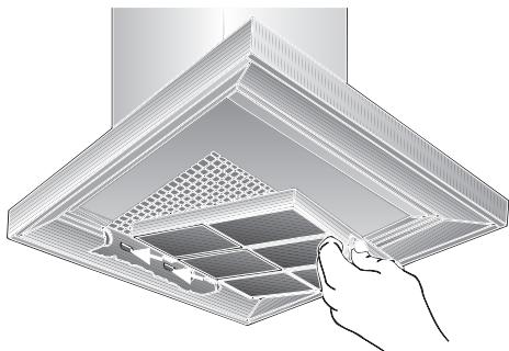 BOSCH DKE645/DKE945 - Mise en place du filtre: - 1