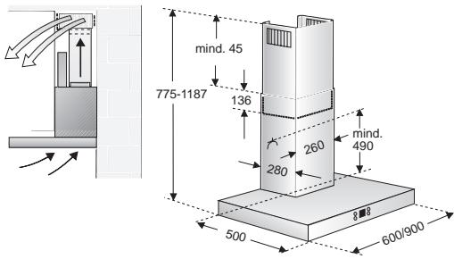 BOSCH DKE645/DKE945 - Circulating-air mode - 1