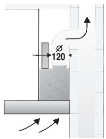 BOSCH DKE645/DKE945 - Funcioncimiento con evacuación del aire al exterior - 2