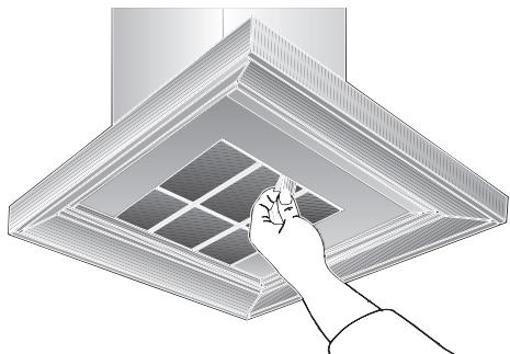 BOSCH DKE645/DKE945 - Removing the filter: - 1