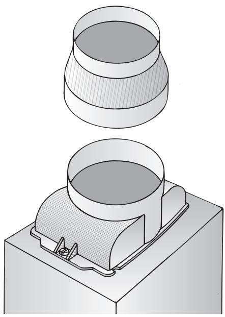 BOSCH DKE645/DKE945 - Collegamento del tubo di scarico 100mm - 1