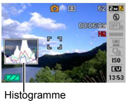 CASIO EX-S10 - Utilisation de l'histogramme sur l'écran pour vérifier l'exposition (+Histogramme) - 1