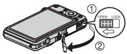 CASIO EX-S10 - Pour insérer une carte mémoire - 1