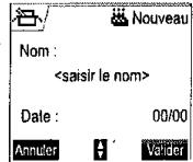 SAGEM D70V - Ajouter une nouvelle alerte anniversaire (ou agenda) - 2