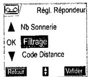 SAGEM D70V - Activé ou désactiver le filtrage d'appoint - 1