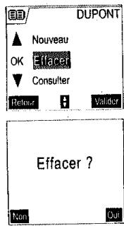 SAGEM D70V - Effacer une fiche - 1
