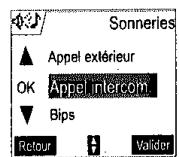 SAGEM D70V - Modifier la sonnerie - 1