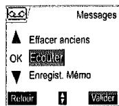 SAGEM D70V - Écoute des messages à partir du combiné - 2