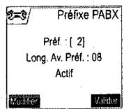 SAGEM D70V - Définir un préfixe PABX - 3