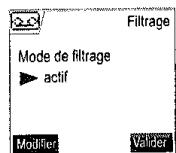 SAGEM D70V - Activé ou désactiver le filtrage d'appoint - 2