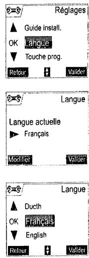 SAGEM D70V - Modifier la langue - 1