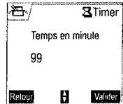 SAGEM D70V - Modifie le temps de décompte du timer - 2