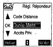 SAGEM D70V - Définir la durée du message - 1