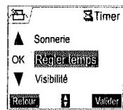 SAGEM D70V - Modifie le temps de décompte du timer - 1
